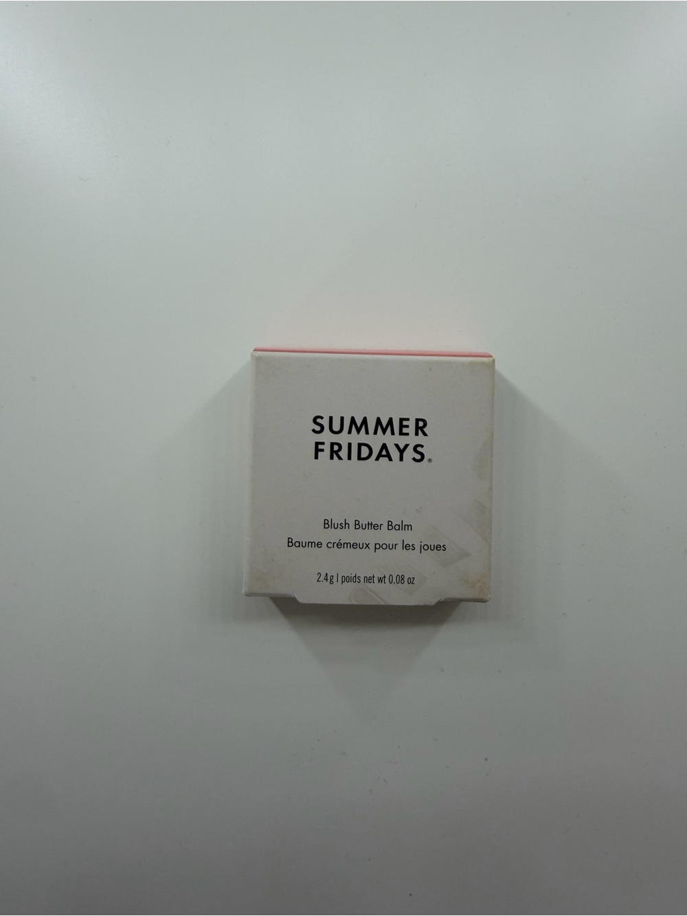 Summer Fridays Blush Butter Balm — Soft Pink & White Packaging